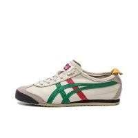 ราคา Onitsuka Tiger MEXICO 66 Retro Classic Low-Top รองเท้าสำหรับทั้งผู้ชายและผู้หญิง สีเบจและเขียว (48557845900)