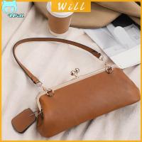 ราคา ผู้หญิง PU หนัง Leisure Satchel กระเป๋า Kiss Lock กระเป๋าสะพายข้างคลิปกระเป๋าถือกระเป๋าคลัทช์สําหรับเทศกาลการเดินทางและทุกวัน (49313506342)