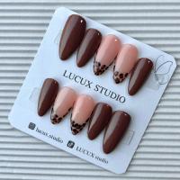 ราคา เล็บปลอมเจล พร้อมส่ง‼️ ลายเสือเท่ๆ ฟรีกล่องใส่และอุปกรณ์ติดเล็บ (44329533099)