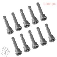 ราคา COMPU 10 ชิ้น Drywall ไขควง Bits, Hex Shank Chrome Vanadium Steel ไขควงแม่เหล็ก Bits ชุด, ทนทาน PH2 50 มม.สีเงิน Plasterboard Locating Bits สกรู Plasterboard (51161139260)