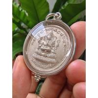 ราคา เหรียญพระพิฆเนศ หลังร.5 หน้ากากทองคำ รุ่นแรก เทวสถานโบสถ์พราหมณ์ ปี35 เลี่ยมเงิน (22052619776)