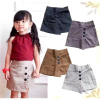 ราคา กระโปรงสั้นสําหรับเด็กผู้หญิง อายุ 1-12 ปี มีกระดุมและเอวหลังยางยืด (49956210648)