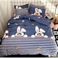 ราคา [ปลอกผ้านวม]ปลอกผ้านวมซิป, 1m6x2m, 1m8x2m, 1m9x2m1,2mx2m2, กระต่ายสวมแว่นตารุ่น (45510695679)
