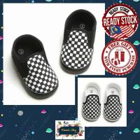 ราคา RAYA KASUT RAYA BABY PREWALKER BABY SHOES KASUT BABY CHECKERRED FOR BABY (สีขาว/ดํา) (29243516485)