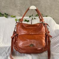 ราคา กระเป๋าสะพายวินเทจ หนังสีน้ำตาล (48003508898)