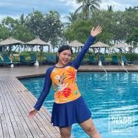 ราคา MABB - Orange Leaf Swimwear ชุดว่ายน้ำแขนยาว กระโปรงกางเกง เซ็ต 3 ชิ้น ชุดว่ายน้ำสาวอวบไซส์ใหญ่ (42808772939)