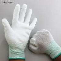 ราคา Takaflower 1 คู่ Antistatic ถุงมือ Anti Static ESD ถุงมือทํางานอิเล็กทรอนิกส์ pu เคลือบปาล์มเคลือบนิ้วมือ PC Antiskid สําหรับป้องกันนิ้วใหม่ (28494575620)