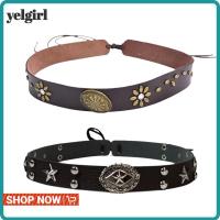 ราคา AGLYELGIRL Boho หมวก, หนัง Handmade ปานามา Hatband, ชาติพันธุ์ Western คาวบอยอุปกรณ์เสริมเข็มขัดตกแต่งปรับคาวบอยหมวกสําหรับหมวกฟาง (54065210310)