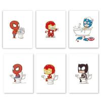 ราคา โปสเตอร์ซูเปอร์ฮีโร่มาร์เวล ผ้าใบสไปเดอร์แมน ไอรอนแมน ตกแต่งห้องเด็ก ห้องน้ำ ห้องส้วม ป้ายตลก เป็นของขวัญ (43133093965)