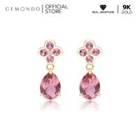 ราคา Gemondo ต่างหูทองคำ 9K ประดับพิงค์ทัวร์มาลีนทรงหยดน้ำและเพชร ดีไซน์ดอกไม้ สไตล์โมเดิร์นคลาสสิก (27182686982)