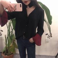 ราคา ♡Morrigan V-neck choker shirt♡ ╯เชิ้ตพื้นสีดำ แต่งโชคเกอร์ด้วยห่วงสีทอง พร้อมด้วยแขนกระดิ่งสีแดง ลงตัวสุดๆ แบบว่าดีอ่าา! (849565706)