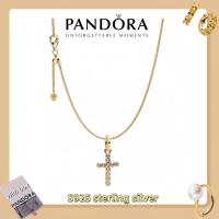 ราคา สร้อยข้อมือจี้เครื่องประดับเงินแท้ Pandora S925 (กล่องของขวัญฟรี) ชุดสร้อยคอข้ามฝากลม (52912349253)