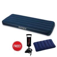 ราคา ที่นอนเป่าลม INTEX 2.5 ฟุต ฟรีหมอน 1 ใบและที่สูบลม (503235419)