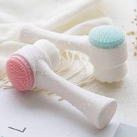 ราคา พร้อมส่ง แปรงล้างหน้า ซิลิโคน ลดสิวเสี้ยน ซิลิโคนนุ่ม แบบ2หัว ขนนุ่ม ขัดจมูกนุ่ม ช่วยทำให้หน้านุ่ม สิวเสี้ยน นวดหน้า (44763817575)