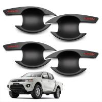 ราคา บ้าปีก เบ้ารองมือเปิด กันรอย 4ประตู โลโก้แดง Triton สีดำด้าน สำหรับ Mitsubishi L200 Triton Plus 4x2 4x4 ปี 2019-2020 (7925563983)
