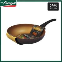 ราคา กระทะ Seagull เคลือบพิเศษ Premium Gold กระทะทรงลึก 26 ซม (9915184996)