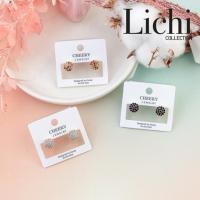 ราคา ต่างหูเพชรCZ เพชรสี ดอกพิกุล นพเก้า แบบติดหู เกรดดี พร้อมส่ง (23540552391)