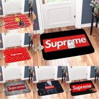 ราคา Supreme โลโก้ประตูพรมกันลื่น Pad ห้องน้ําอาบน้ําเสื่อกันลื่นพรมตกแต่งบ้าน (60x40 ซม.) (47560560204)
