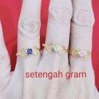 ราคา มาตา แหวนทองอ่อนครึ่งกรัมพร้อมรัก1ตา2ตา (47302872703)