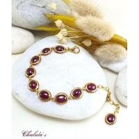 ราคา สร้อยข้อมือทับทิมแท้ ชุบทอง24k (8832797131)