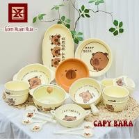 ราคา ขายปลีก ชามคาปิบาระ เทรนด์ร้อนของเซรามิกสปริงโบราณ ชุดจานเซรามิก ชามข้าว คาปิบาระ ชุดจาน ชามกระเบื้อง จานน่ารัก (24030480612)