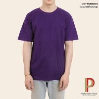 ราคา Pratunam Place เสื้อยืดคอกลม Cotton 100% [สีม่วงเข้ม] คอกลม-คอวี แขนสั้น (18435324624)