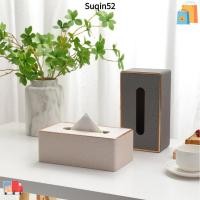 ราคา SUQIN52 1 ชิ้นกล่องกระดาษทิชชู,ขนาดใหญ่ความจุ Flocked ผ้ากล่องกระดาษทิชชู, PU หนังสี่เหลี่ยม Kleenex กล่องครอบคลุมห้องนั่งเล่น (50662943170)