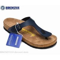 ราคา Birkenstock Gizeh รองเท้าแตะหนังคลาสสิกสําหรับผู้ชาย Matte Finish ไซส์ 34-46 (51664734431)