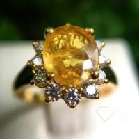 ราคา แหวนบุษราคัมแท้ ตัวเรือนเงินแท้ 92.5% บุษราคัม สวยมาก (51411580397)