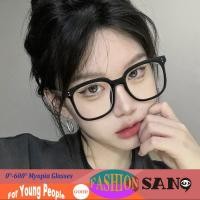 ราคา 【50°-600° แว่นสายตาสั้น เกาหลีแฟชั่นสแควร์กรอบแว่นตาผู้หญิงแว่นตาสําหรับสายตาสั้น (40616147885)