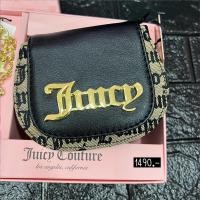 ราคา กระเป๋าสะพาย ขนาดเล็ก Juicy Couture Black Mini XBODY With Gold Tone Chain & Key Ring With Charms (22813443632)