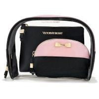 ราคา เซ็ท กระเป๋าเครื่องสำอางค์ Victoria's Secret 3 ใบ ของแท้ (4457524415)