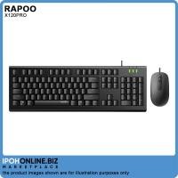 ราคา Rapoo X120Pro Wired Optical Mouse & Keyboard Combo - Black Ipohonline (13598875893)