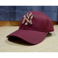 ราคา ✅แท้ Limited edition!!! หมวก NY Yankees จากช็อปเกาหลี nyเป็นเพชร swarovski ถ่ายจากสินค้าจริง สีแดงเลือดหมู (1931852159)