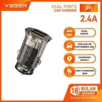 ราคา Saver ที่ชาร์จแบตในรถ veger G11 2.4A พอร์ตคู่สากล (18093310735)