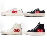 ราคา converse 1970 X CDG Play ข้อต่อCOMME des GARCONS รองเท้าผ้าใบ แก๊งสูงต่ำ ดำ ขาว จาก store (57815135727)