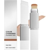 ราคา Cover Cream Stick V - Korean Color Changing Foundation Stick with Detachable Brush, Concealer Foundation Stick Buildable Coverage Makeup for Flawless Look, for All Skin Types (Dark Skin) (43281058152)