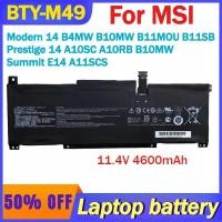 ราคา 11.4V 4600mAh BTY-M49 แบตเตอรี่แล็ปท็อปสําหรับ MSI Prestige 14 A10SC A10RB B10MW/Summit E14 A11SCS/โมเดิร์น 14 B4MW B10MW B11MOU B11SB (41530864532)