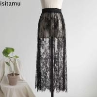 ราคา ISITAFT กระโปรงสลิปลายดอกไม้ ความยาว 75 cm กับตาข่าย ดีไซน์เอวสูง สไตล์สตรีทแวร์ feminie (40022396015)