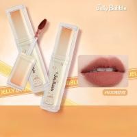 ราคา YED8E品⭐JELLY BUBBLE Lip Glaze Jelly Bubble Cream Core Soft Mist Lip Glaze Matte Naked แต่งหน้าลิปสติกอ่อนโยนธรรมชาติ Moisturize และ Fade Lip Lines Lip Glaze (56512560119)