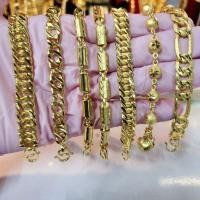 ราคา ทองหุ้มสร้อยข้อมือทอง2บาทลายหุ้มทองเหมือนแท้ทุกเส้น (26794493592)