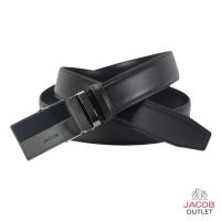 ราคา JACOB เข็มขัดหนังเรียบ ดีไซน์หัวเข็มขัดสีดำ/เงิน รุ่น 52240 (43563224787)