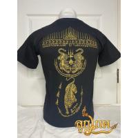 ราคา ใหม่ (พร้อมส่ง) เสื้อยืด ลายยันต์ ยันต์คู่เสือ108 เสื้อลายไทย เสื้อลายยักษ์ หนุมาน ผ้าcotton com32อย่างดี สกรีนหน้า (28607123100)