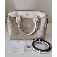 ราคา Coach 2way Shoulder Bag Handbag กระเป๋าบอสตัน Mini Boston Signature (26503388711)