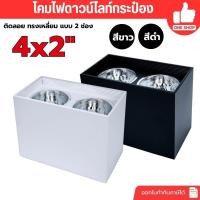 ราคา HIET โคมไฟดาวน์ไลท์กระป๋อง แบบคู่ รุ่น SURFACE LAMP FIXTURE โคมไฟติดลอย ทรงเหลี่ยม โคมคู่ ขนาด 2x4 นิ้ว โคมเพดาน (53013815305)