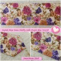 ราคา SHABBY CHIC BEAUTIFUL MINIMALIST LUXURY PREMIUM ADNIA PURPLE BLUE GUEST TABLE CLOTH 35X120CM (40005809805)
