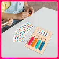 ราคา [ราคาต่ำที่สุด] Montessori Toy Learning Toys Slide Puzzle Wooden Toys Enlightenment Intellectual (56161531282)