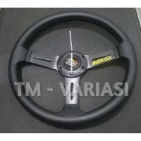 ราคา พวงมาลัย Mugen Logo Racing 14 นิ้ว Middle Carbon Black Cross Motif (43405713437)