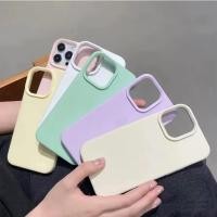 ราคา เคสซิลิโคน กำมะหยี่ สำหรับ iPhone 6 6s 6+ 7 8 se2 se3 7+ 8+ 6plus 6Splus 7plus 8plus X XS XR XSMAX SE2 สีพื้นพาสเทล (49306379155)