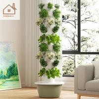 ราคา YANCA ระบบปลูกไฮโดรโปนิกส์ในร่มกลางแจ้งบ้านเติบโตสมุนไพรแนวตั้ง Garden Tower ปลูกผักหม้อชุด DIY TH (58150900767)